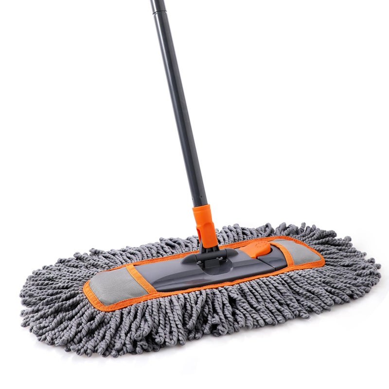 CLEANHOME Microfiber Dust Mop for Hardwood Floor Cleaning, Dry and Wet Baseboard and Floor Duster, Household Cleaning Tool for Kitchen, Bathroom - Image 1