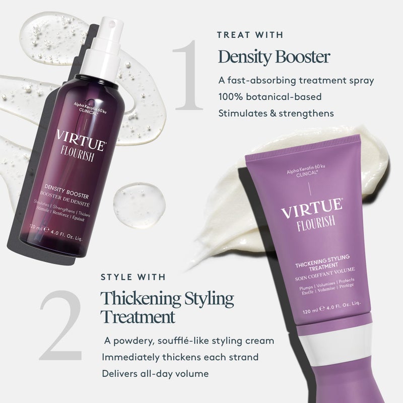 VIRTUE Flourish Hair Thickening Styling Treatment for Thinning or Fine Hair, Volumizes and Thickens Thin Hair, 4 Fl Oz - Image 4