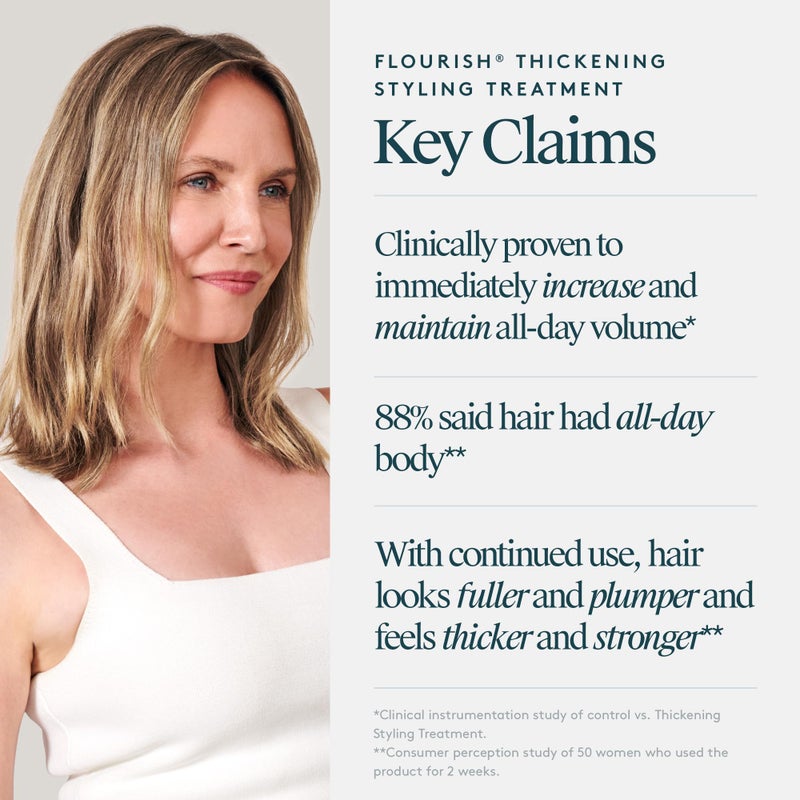 VIRTUE Flourish Hair Thickening Styling Treatment for Thinning or Fine Hair, Volumizes and Thickens Thin Hair, 4 Fl Oz - Image 5