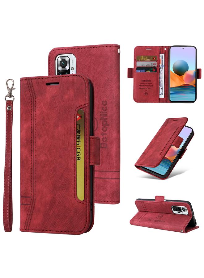 The Bros Case For Xiaomi Redmi Note 10 Pro Dual-side Buckle Leather Phone Case