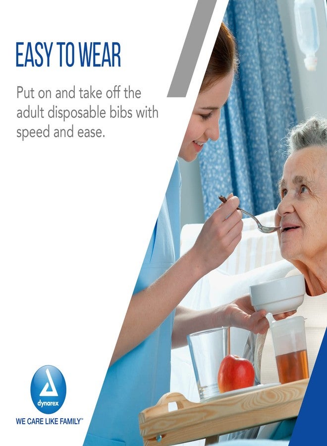 Dynarex 4406 Slipover Disposable Bib for Adult, 1-Ply Tissue, Waterproof Poly Backing, No DEHP or Rubber Latex, 16" x 33", Pack of 300 - Image 5