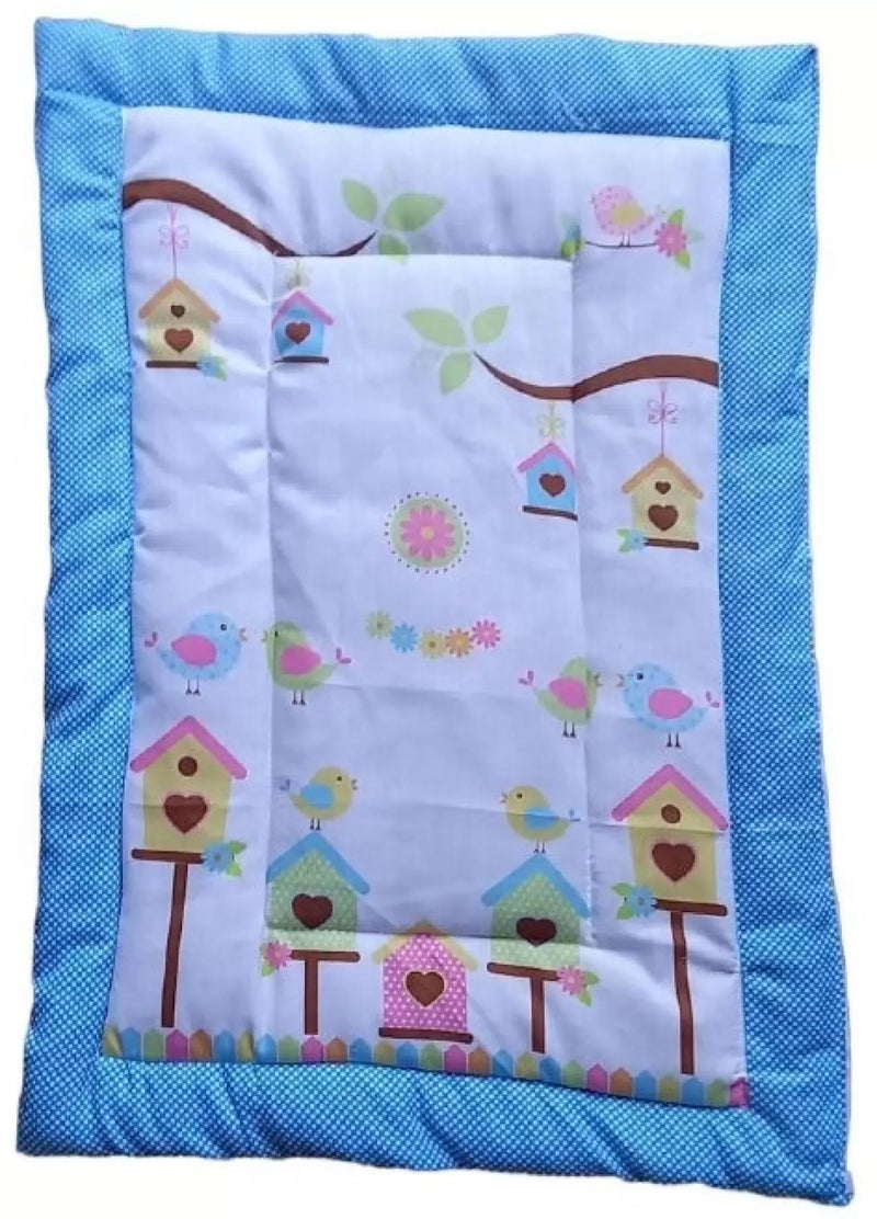SmallBerry™ Combo Newborn Baby Pom Pom Cotton Baby Bed | Godari | Cradle Bed | Crib Sheet | Changing Mat Baby Godadi | Godari | Bedding Set | Mattress_Pack of 2 - Image 3