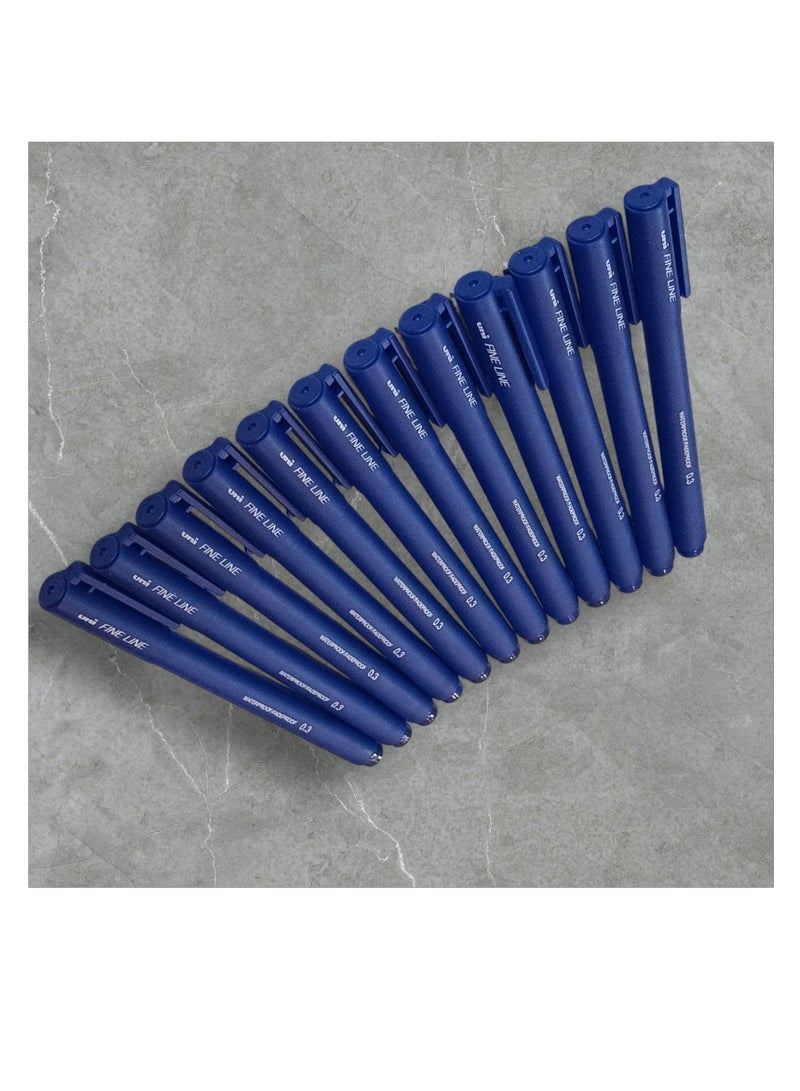 يوني قلم حبر يوني فاين لاين 03 لون أزرق - Image 1