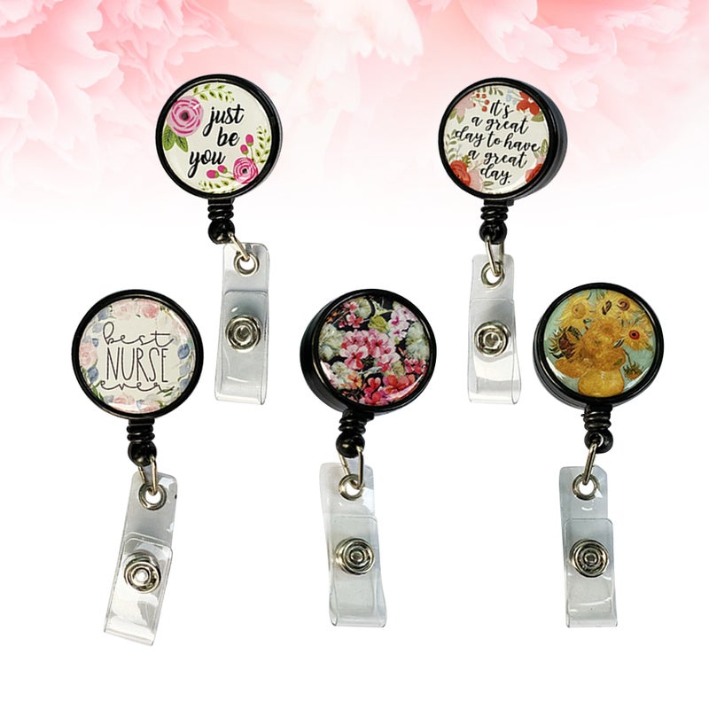 10 pcs Fashion Badge Holder Telescopic Keychain ID Holder Work Accessories for Daily Use - Image 4