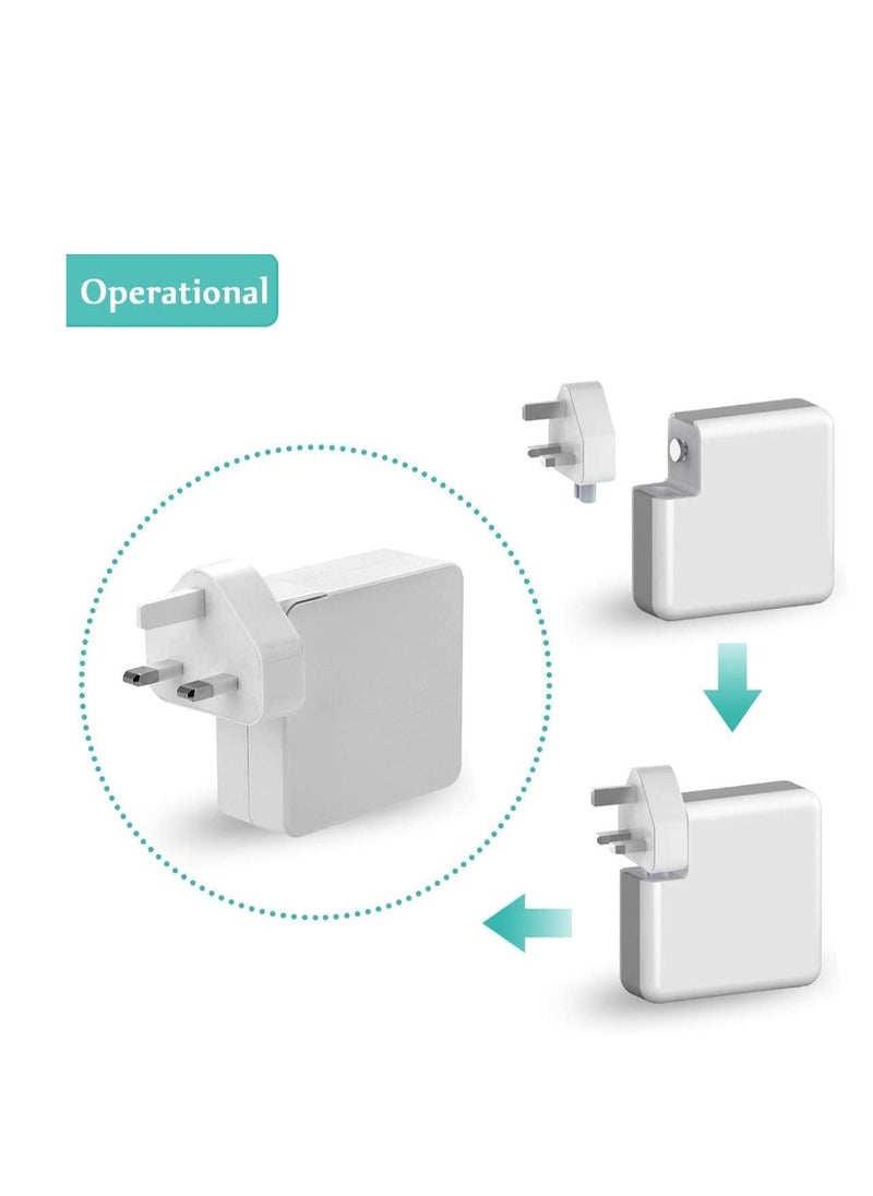 Ntech Ntech Wall AC Detachable Electrical UK Plug Duck Head for Apple iPad iPhone USB Charger MacBook Power Adapter  - Image 3