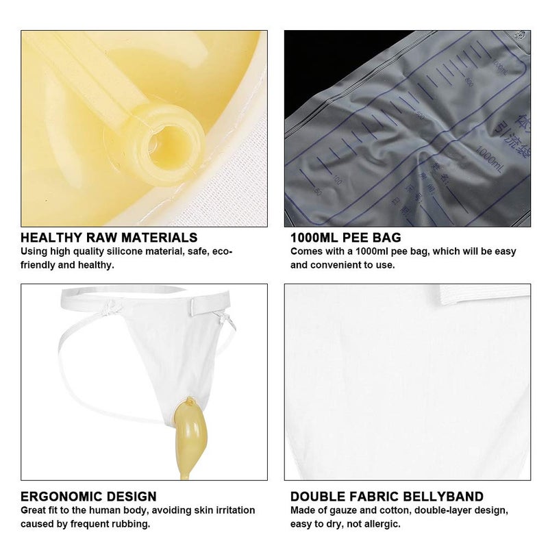 cheekyglo Silicone Urine Bag for the Elderly, Household Night-use Anti-overflow Collector Catheter, Suitable for Urinary Incontinence Urinals - Image 5