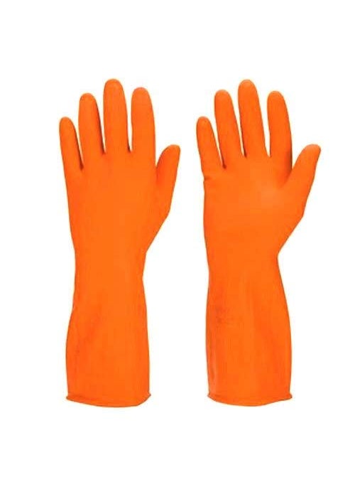 Frontier - FRONTIER Hand Gloves Rubber for Industrial Use (12-inch, Orange) - Image 1