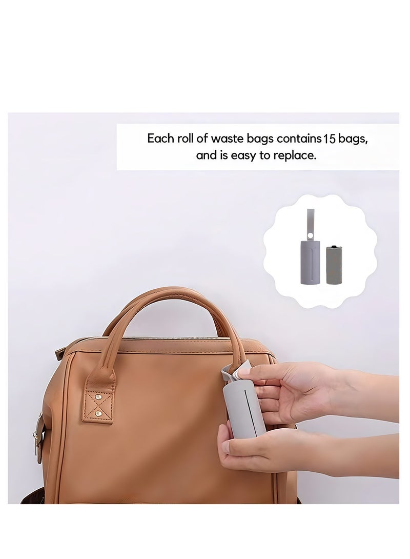 Luqu Diaper Disposal Bag Dispenser with 2 Biodegradable Garbage Bag Rolls - Image 2