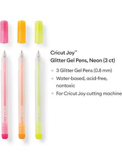 Joy Sparkle Gel Pens Set Of 3 For Use With Joy Cutting Machine Add Glitter To Your Cards Paper Decor And More Medium Point 0.8Mm Neon - pzsku/Z162B2D3D15CF94F92DA7Z/45/_/1740916129/93a772fe-0480-4d9a-baed-2d9f5e6c6b10