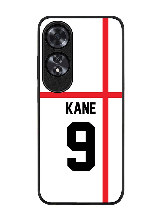 Stylizedd Rugged Black edge case for Oppo A60, Slim fit Soft Case Flexible Anti Drop TPU Gel Thin Cover -  Football Team - England, Player Name - Kane - Image 1