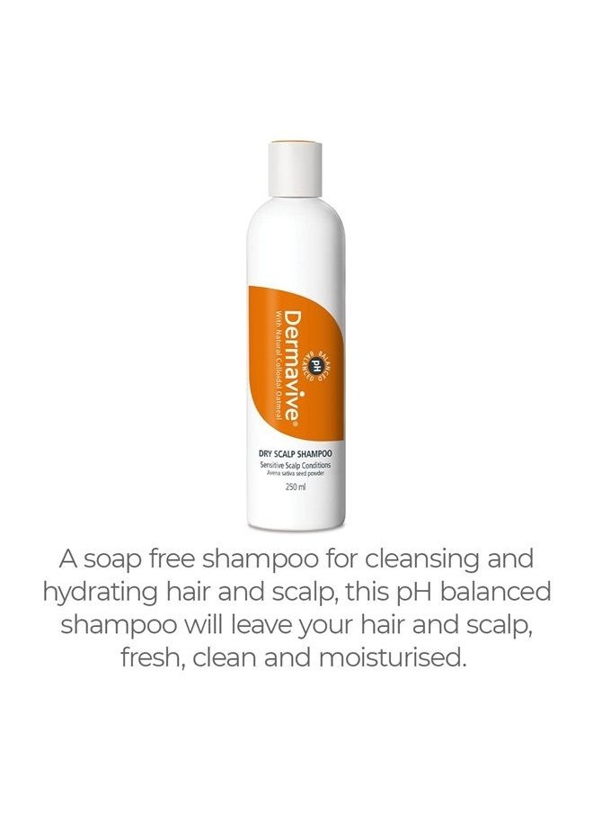 Dermavive - Dry Scalp Shampoo, Dandruff Control, Hydrating and Moisturizing Shampoo for Dry Sensitive Scalp, 250ml (Pack of 1) - Image 1
