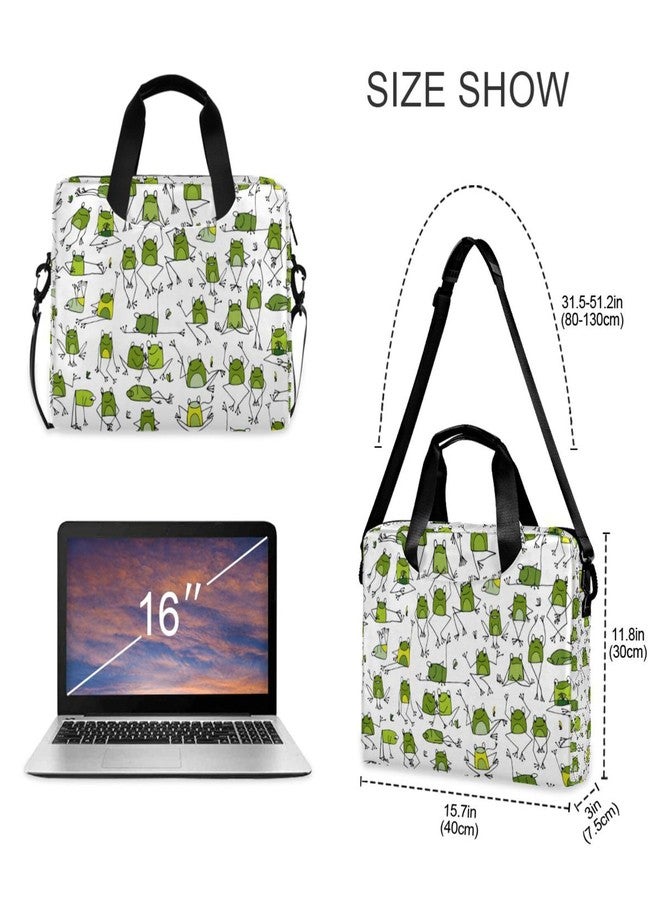 susiyo Laptop Bag Funny Frogs Sketch Briefcases Messenger Shoulder Bags for 15.6 inch Laptop or Tablet - Image 3