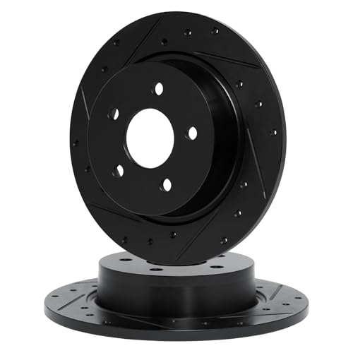 R1 Concepts Rear Brake Rotors For 20092014 Acura TSX 20162022 Acura ILX 20052017 Honda Accord Drilled Slotted Disc Brake Rotors Brakes and Rotors - Image 1