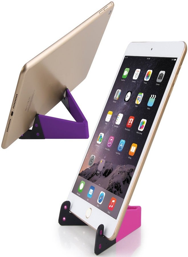 SourceTon 8 PCS Universal Pocket-Sized Colorful Portable Foldable V Model Mobile Phone Holder, Desktop Stand Mount Holder Cradle Compatible with iPads,Tablets,E-Readers,Cellphones, Kindles, Pack of 8 - Image 4
