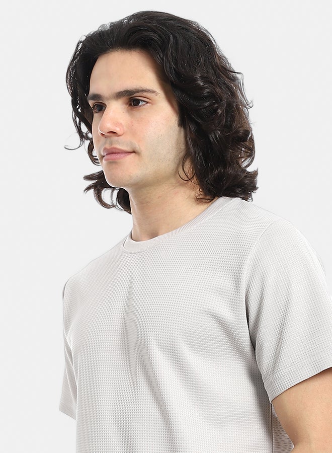 Red Circle Pique Pattern Slip On T Shirt And Shorts Set - Image 4