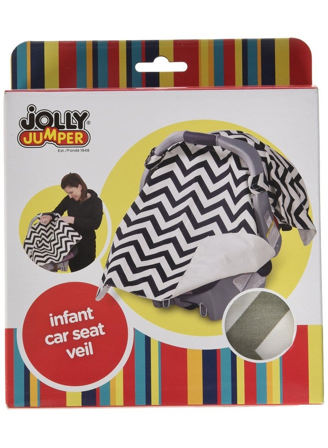 Jolly Jumper Infant Car Seat Veil, Chevron Grey, One Size - Image 2