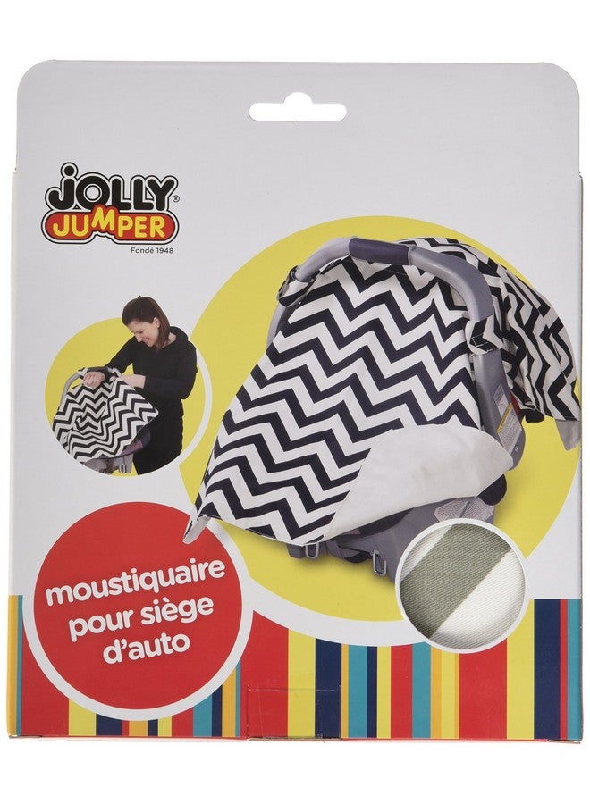Jolly Jumper Infant Car Seat Veil, Chevron Grey, One Size - Image 3
