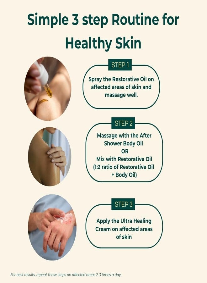 كوخ الزيت مجموعة أوليوم كوتيدج للعناية بالبشرة وفروة الرأس لعلاج الصدفية والإكزيما | تقلل من حدة الأعراض وتلطف البشرة الجافة والحكة | تحتوي على زيت مُرمِّم 50 مل، كريم مُعالج 40 غ، وزيت للجسم مُرمِّم يومي 100 مل - Image 5
