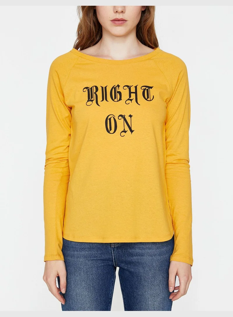 KOTON Letter Printed T-Shirt