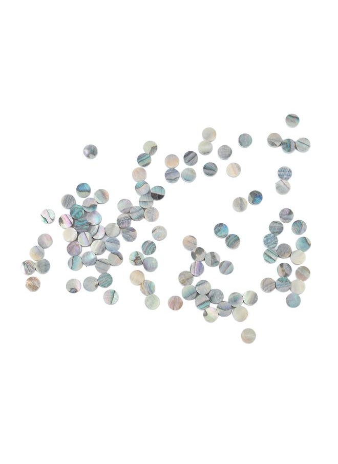 Thoraya - 100Pcs Fretboard Dots Natural Abalone Shell Bright Color Round Guitar Inlay Dots for Ukulele Banjo - Image 1