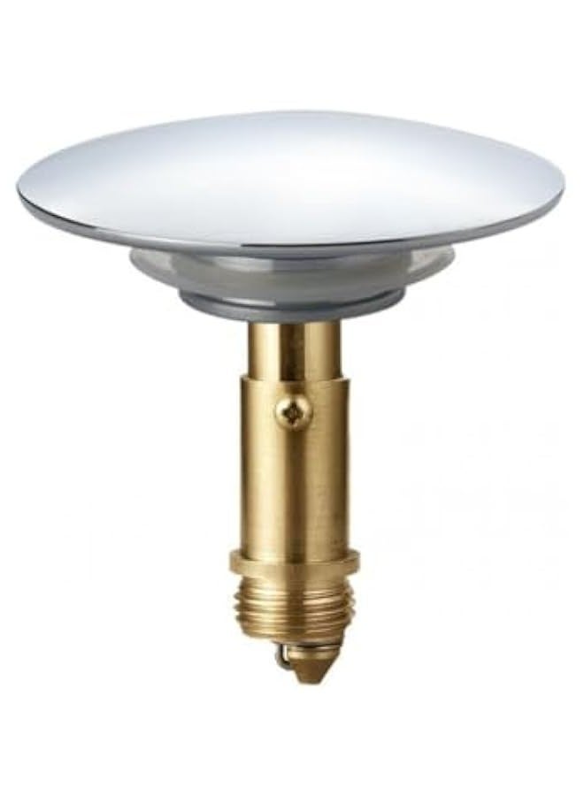 66mm Bathroom Sink Pop Up Plug Stopper, Chrome Plated Metal Basin Click Clack Waste Replacement - Image 1