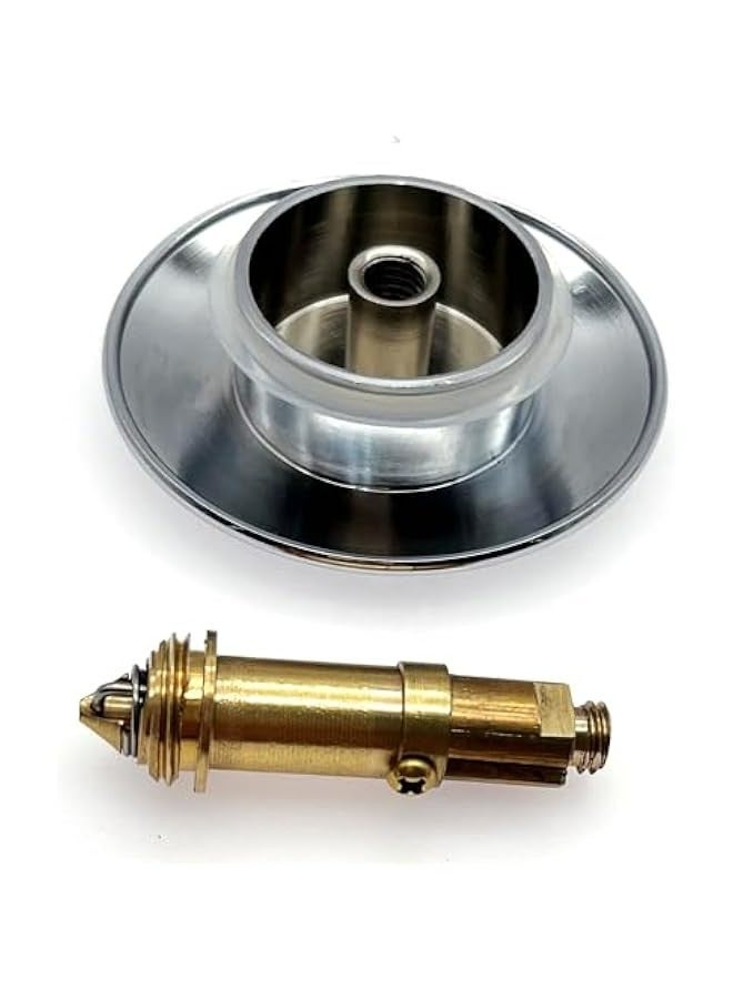 66mm Bathroom Sink Pop Up Plug Stopper, Chrome Plated Metal Basin Click Clack Waste Replacement - Image 5