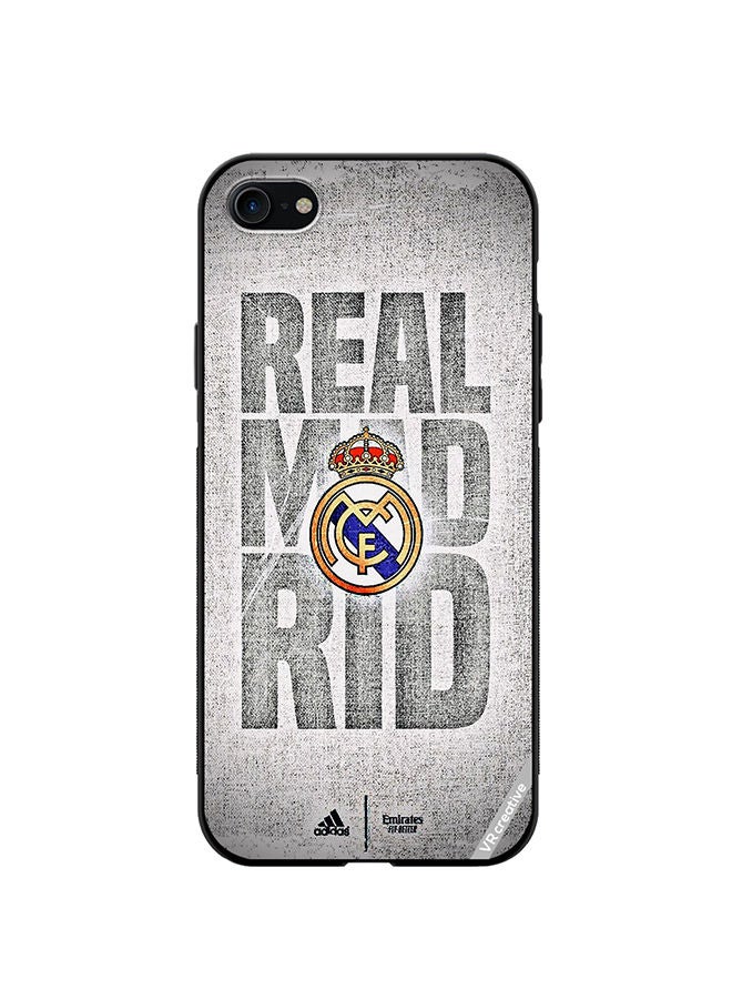 VR CREATIVE Protective Case Cover For Apple iPhone SE (2022) Real Madrid Logo Design Multicolour - Image 1