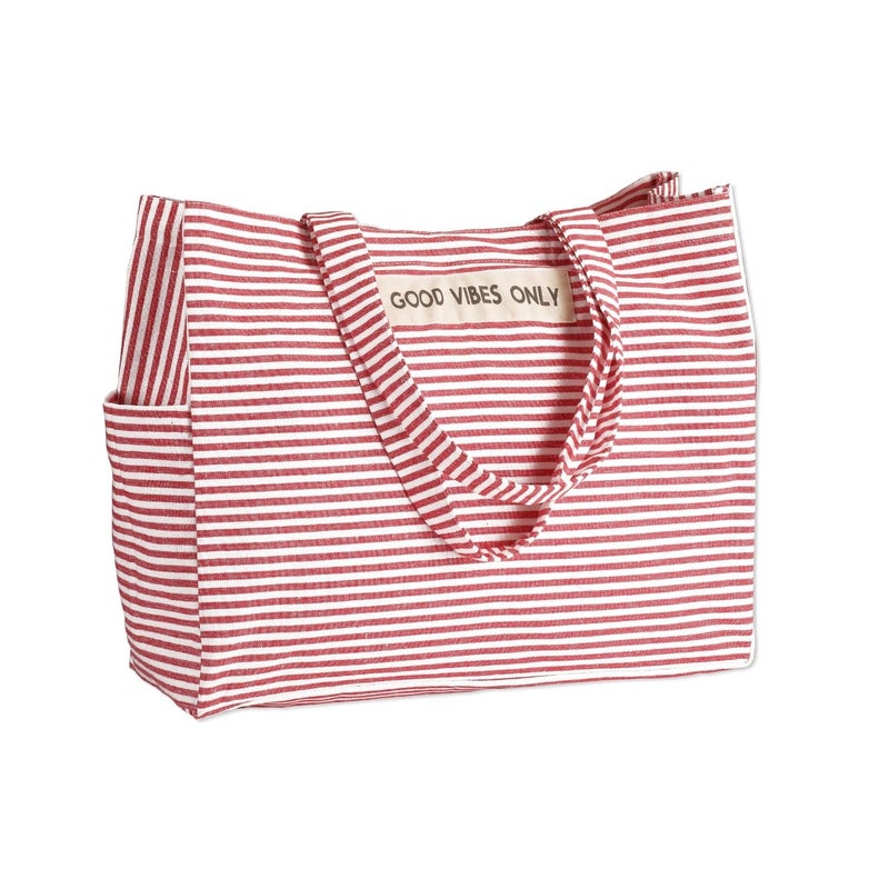 Folkulture Beach Bag 17x14 Waterproof Sandproof Large Tote Bags for Women Swimming Pool Travel Vacation Beach Essentials Accessories Gifts Bolsos Para Mujeres Simple Modern Pool Bag - Image 2