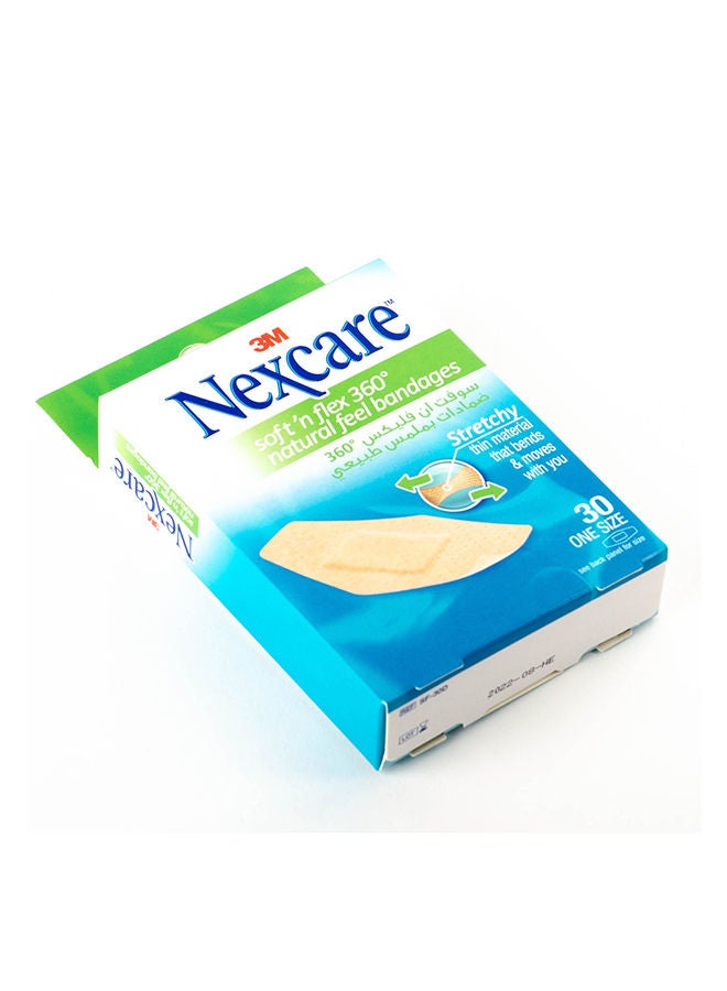 Nexcare 3M Soft 'N' Flex Natural Feel Bandages - 30 Pcs - Image 3