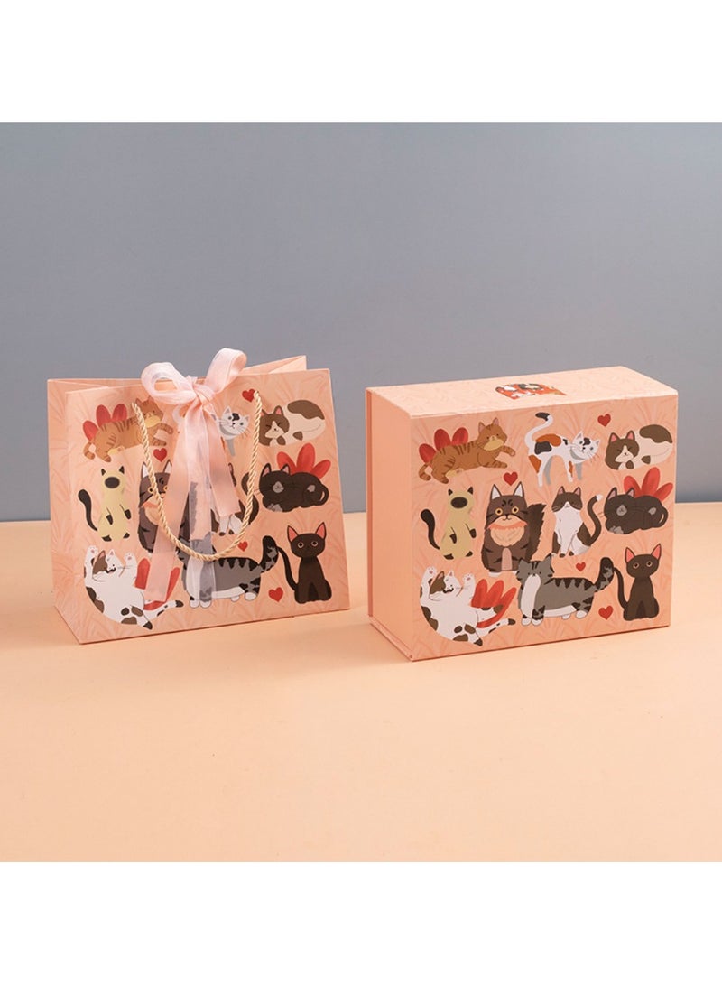 Cat Paradise Packaging Set - Large 34x27x14cm ( with shredded paper, greeting cards, gift box & Gift bag) - Image 2