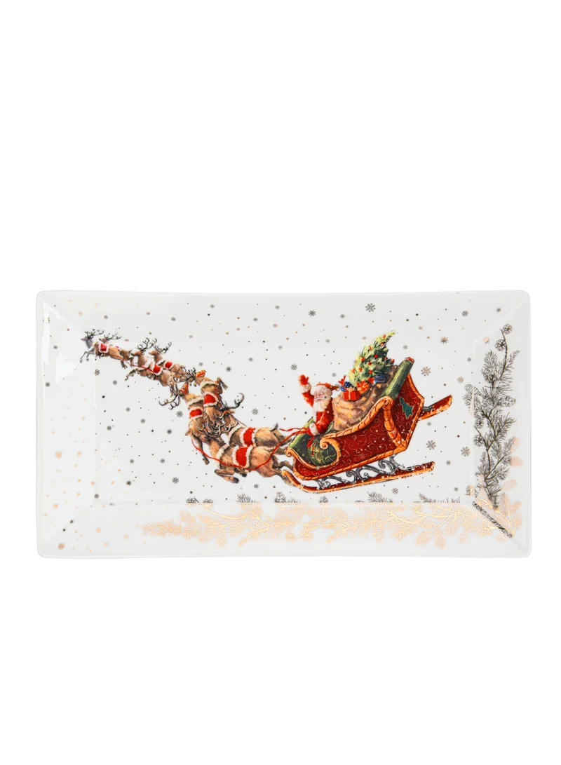 Fissman Rectangular Plate 25.5cm, Christmas Holiday Season Collection Dinnerware