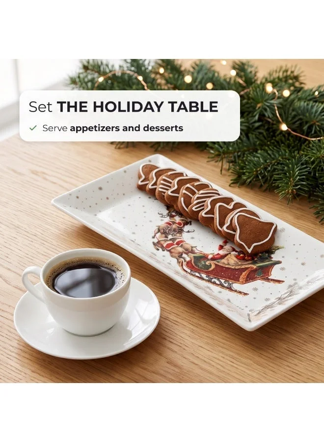 Fissman 25.5 Rectangular Plate 25.5cm, Christmas Holiday Season Collection Dinnerware  | Best Price UAE