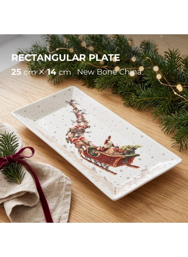 فيسمان Rectangular Plate 25.5cm, Christmas Holiday Season Collection Dinnerware