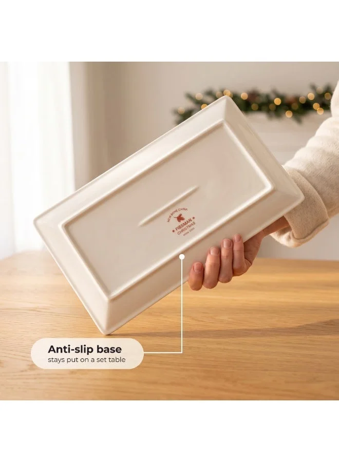 Fissman 25.5 Rectangular Plate 25.5cm, Christmas Holiday Season Collection Dinnerware  | Best Price UAE
