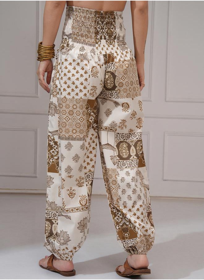 Vishudh - Women Multicolor Ethnic Motifs Printed Pant by Styli - Image 1