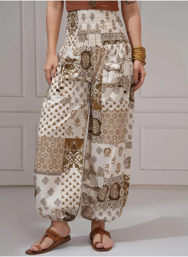 Vishudh Women Multicolor Ethnic Motifs Printed Pant by Styli