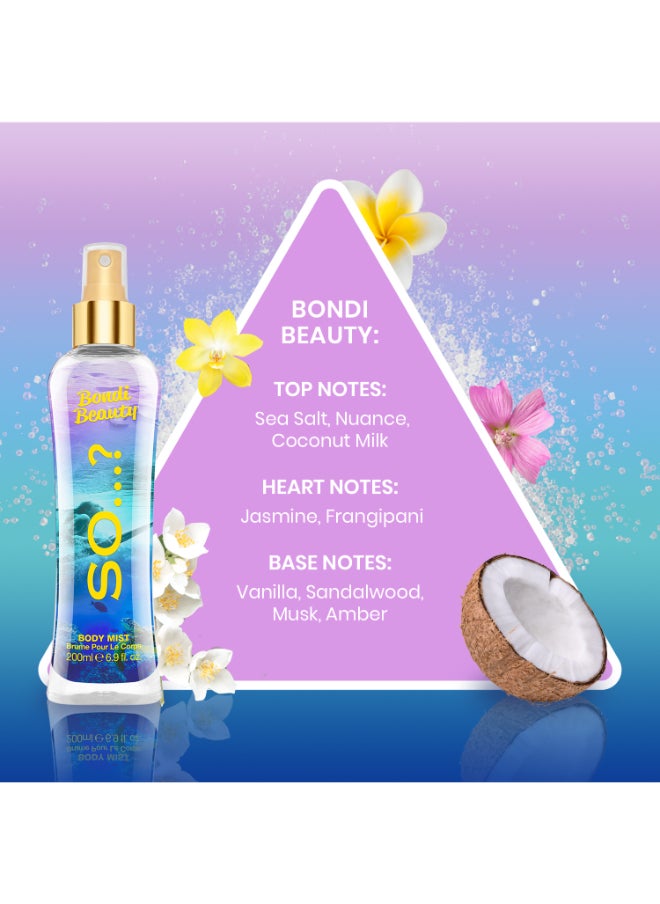 So..? - بخاخ عطر للجسم من مجموعة Summer Escapes للنساء من Bondi Beauty بحجم 200 مل - Image 1