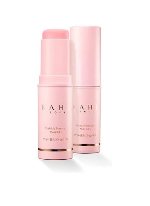 KAHI Wrinkle Bounce Multi Balm Facial Moisturizer | All-in-One Hydrating Lip Balm Eye Cream Neck Cream Make Up Base & Face Mist Moisture Balm Stick | Daily Face Moisturizer Stick (0.32 fl oz)