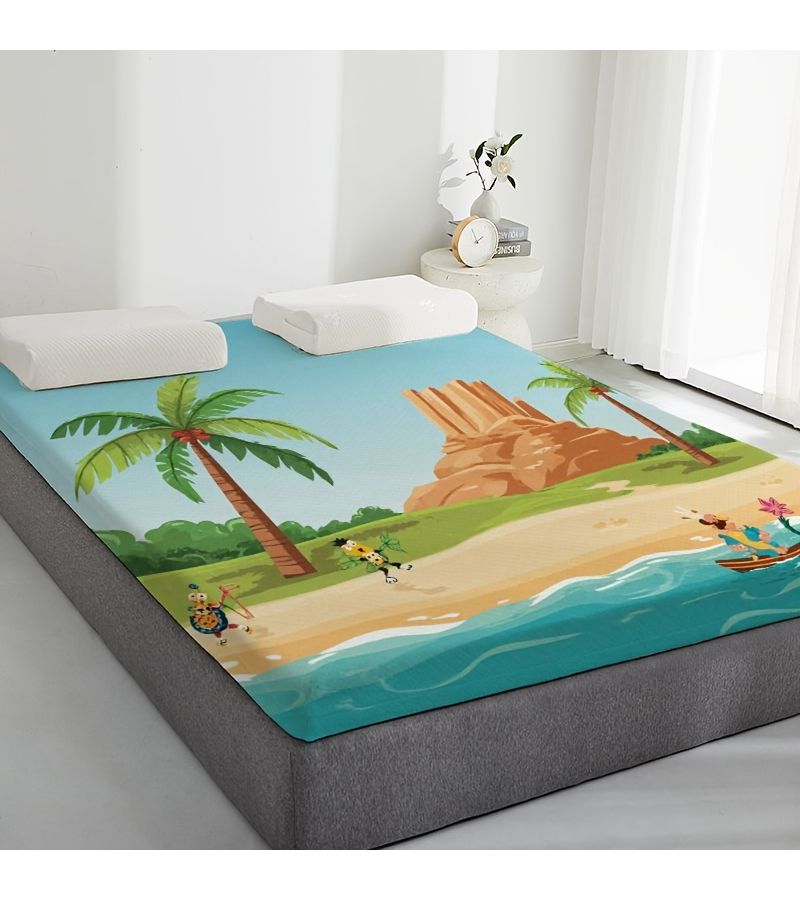 وسادة نوم رقيقة مطبوعة رقميًا، أبعادها 70×180×3.4 سم (27.56×70.87 بوصة)، خفيفة الوزن وسهلة التخزين، مثالية لغرفة النوم، السكن الجامعي، والسفر في الهواء الطلق. - Image 5