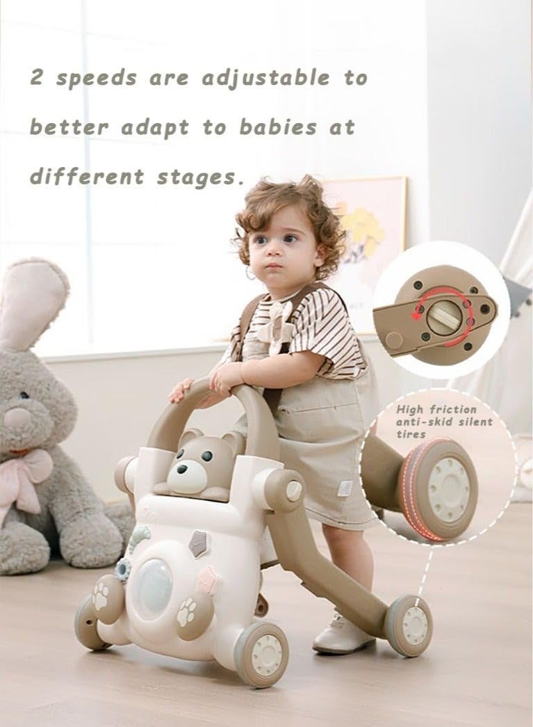 MUMMAMIA 4 in 1 Multifunction Baby to Toddlers Walker, Scooter, Push car, Rider Musical Walker Activity Center for Girls and Boys - with Parental Push Handle ; 6-48 Months (SAGE) - Image 5