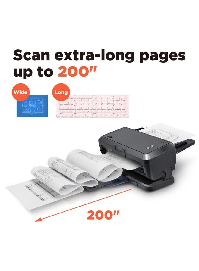 Plustek SmartOffice S30 Desktop Large Format Document Scanner, with 100-page Auto Document Feeder (ADF). Scan 12” x 17” Size or Legal-Size Document - Image 4