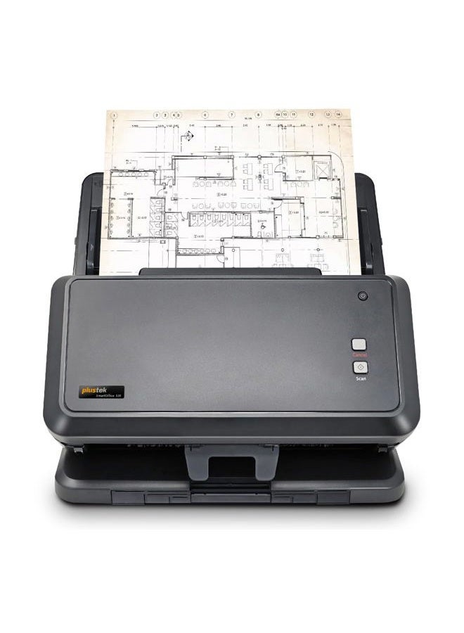 Plustek SmartOffice S30 Desktop Large Format Document Scanner, with 100-page Auto Document Feeder (ADF). Scan 12” x 17” Size or Legal-Size Document - Image 1