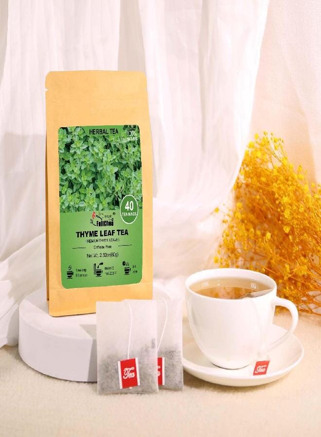 FullChea - Thyme Tea Bags, 40 Teabags - Premium Thyme Leaves - Non-GMO - Caffeine-free, Promote Overall Health, Support Digestion - Image 2