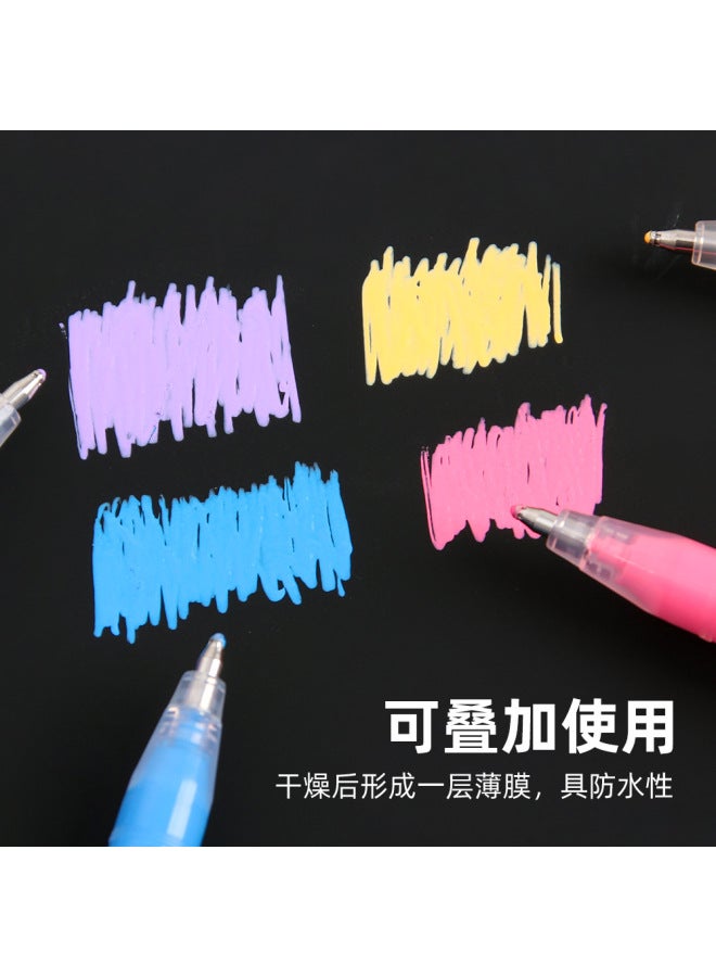 HELPS قلم جرافيتي أكريليك يدوي سعة كبيرة ملون، فرشاة علامات لامعة عالية القيمة - Image 3