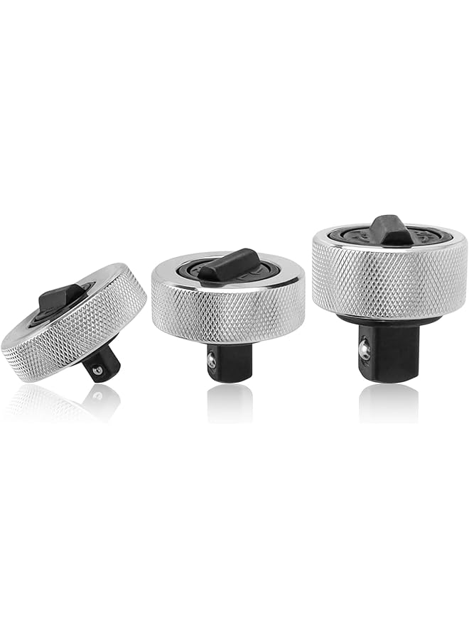 promass 3 Piece Palm Ratchet Wrench Set, Reversible Thumb Wheel Ratchet Wrenches with 1/4", 3/8", 1/2" Drive, Mini Thumbwheel Finger Ratchets, Compact Ratcheting Socket Wrench Tool for Tight Spaces - Image 1