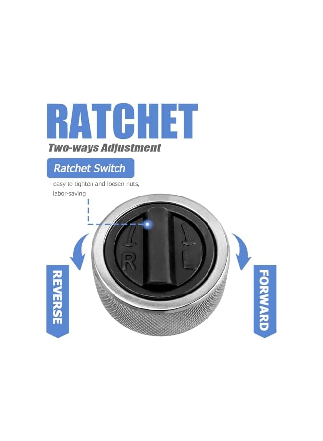 promass 3 Piece Palm Ratchet Wrench Set, Reversible Thumb Wheel Ratchet Wrenches with 1/4", 3/8", 1/2" Drive, Mini Thumbwheel Finger Ratchets, Compact Ratcheting Socket Wrench Tool for Tight Spaces - Image 3