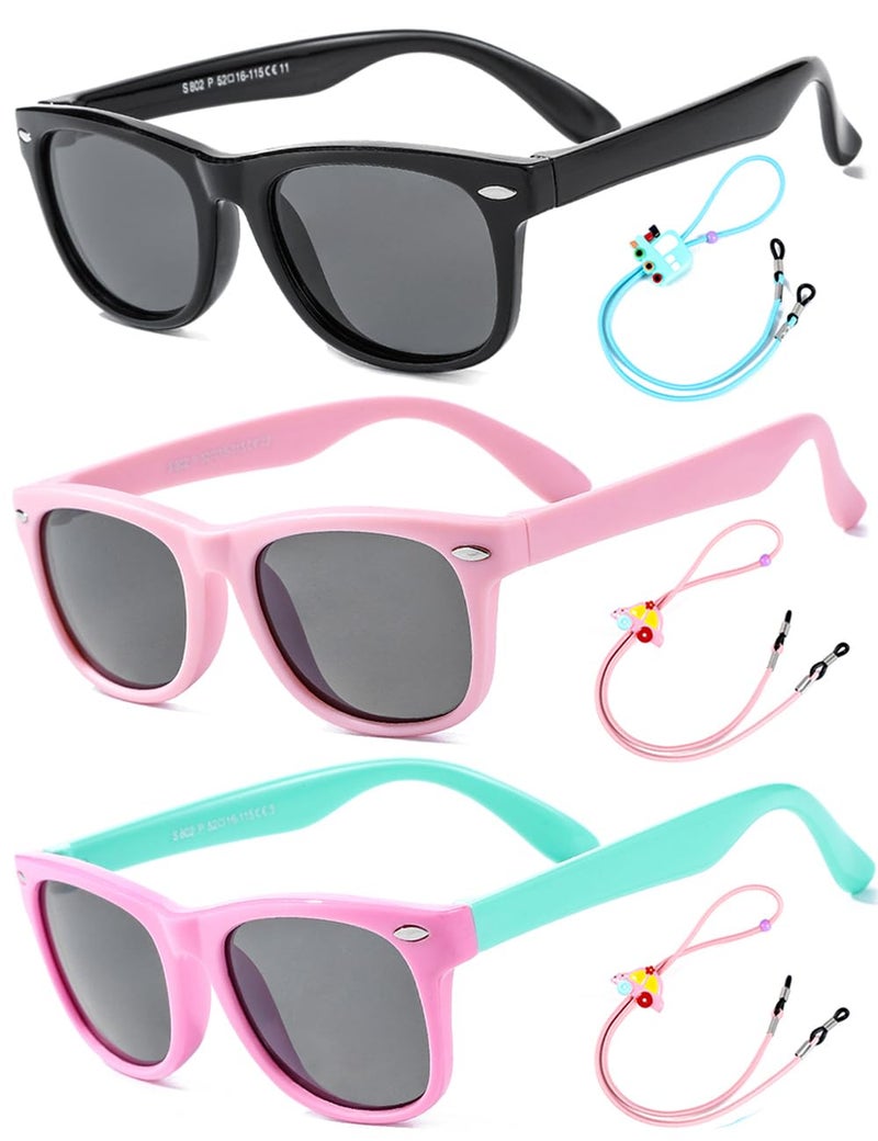 ROSSINI ROCF ROSSINI Flexible Kids Sunglasses Polarized Unbreakable Toddler Sun Glasses for Baby Boys and Girls UV400 with Case, Age 2-8 - Image 1