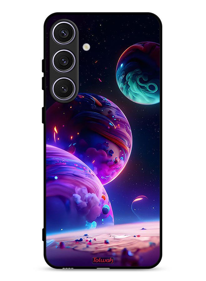 Tolwak Samsung Galaxy S24 Plus 5G Protective Case Cover Planet Pattern - Image 1