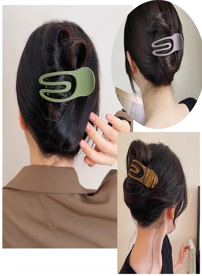 VORSET 3 PCS French Concord Flat Hair Clips for Women 3.54 Inch Curved Hair Claw Clips Alligator Hair Barrettes Volume No Slip Grip Strong Hold Banana Hair Clamps Jaw Clips Styling Hair Accessories - Image 4