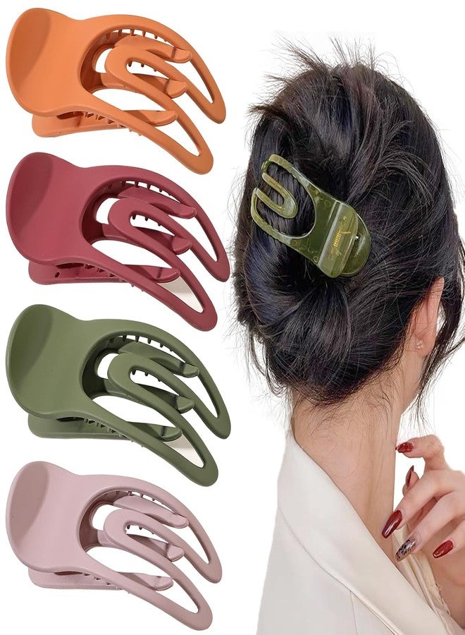 VORSET 3 PCS French Concord Flat Hair Clips for Women 3.54 Inch Curved Hair Claw Clips Alligator Hair Barrettes Volume No Slip Grip Strong Hold Banana Hair Clamps Jaw Clips Styling Hair Accessories - Image 1
